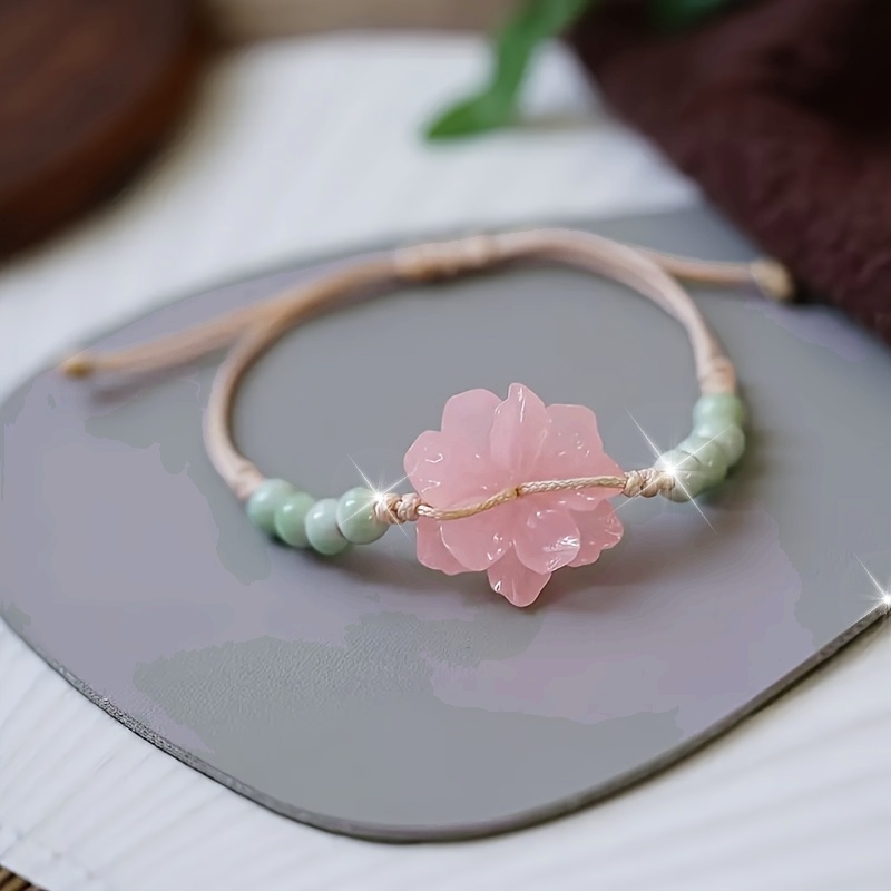 Ceramic Flower Vintage Chinese Ethnic Bracelet